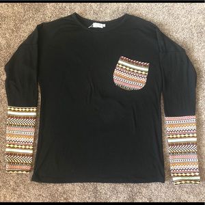 Tribal Long sleeve pocket tee